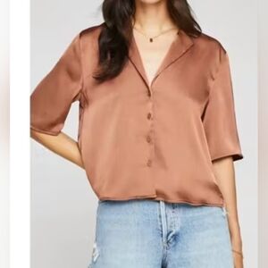 BAILEY 44 Short Sleeve Button-down Blouse size S